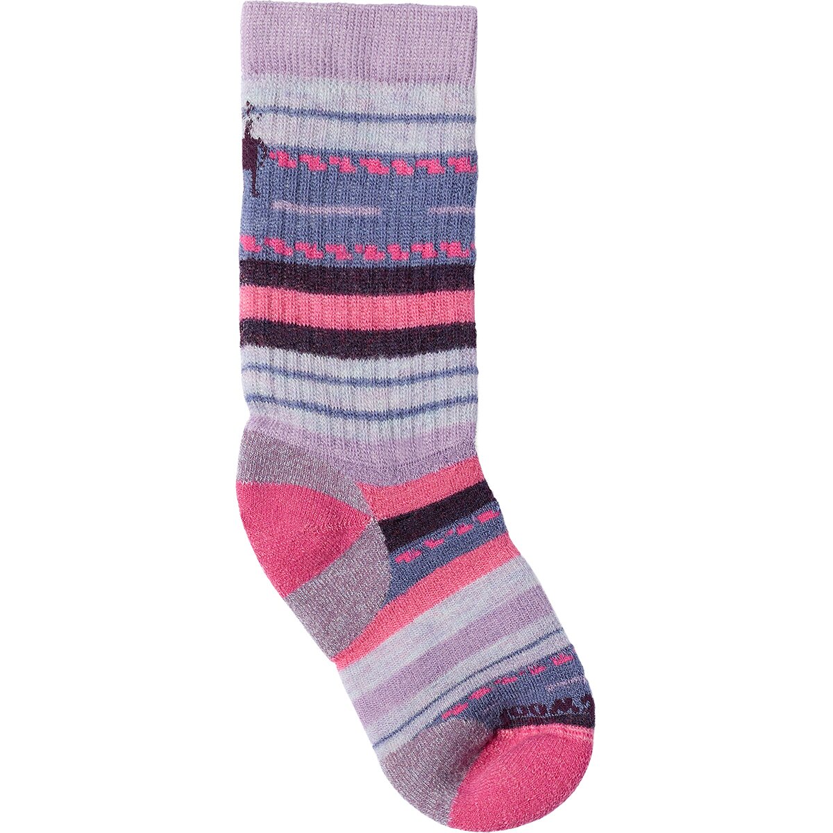 Image of Smartwool Hike Full Cushion Margarita Crew Sock - Kids' Purple Dawn, S