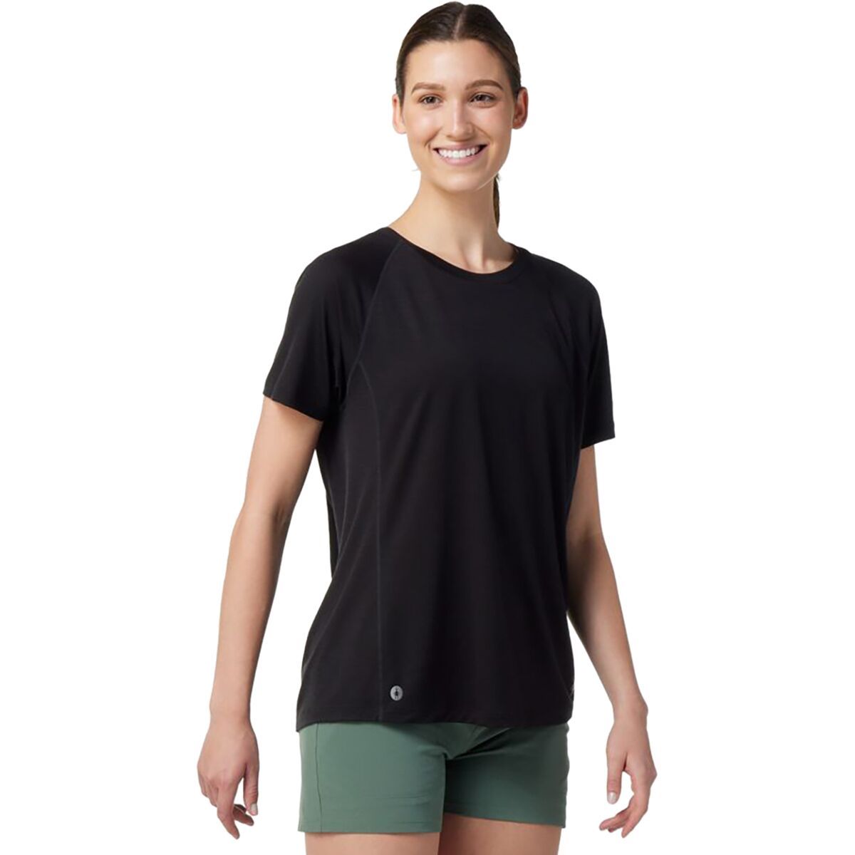 Image of Smartwool Merino Sport Ultralite Short-Sleeve Shirt - Women's Black, S