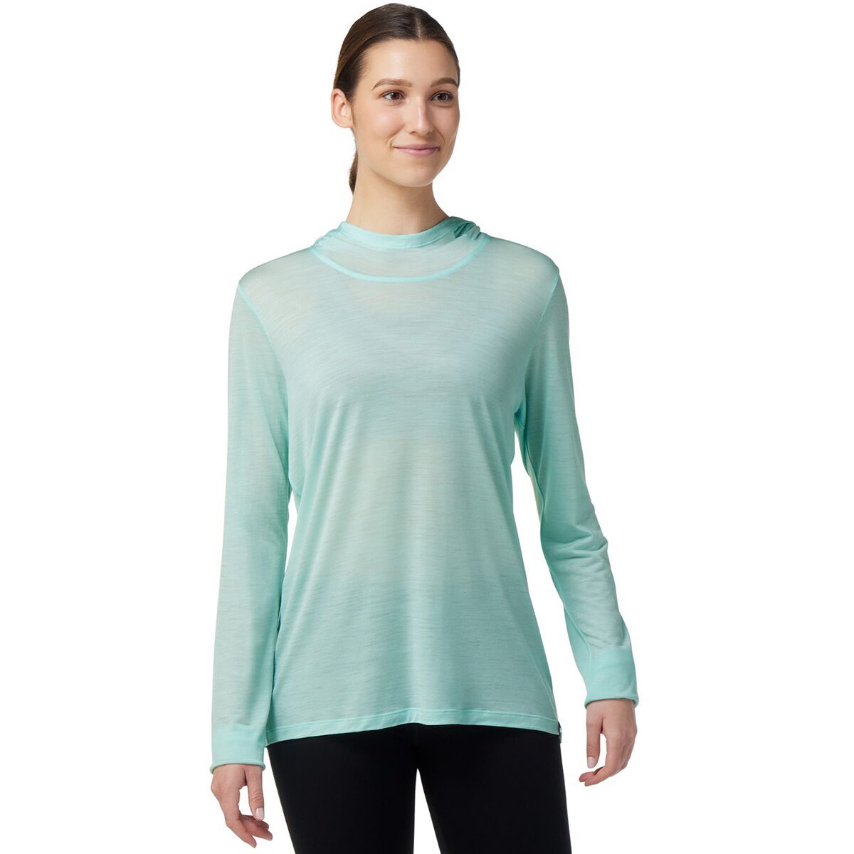 Smartwool Merino Sport Ultralite Hoodie - Women's Bleached Aqua Heather, L