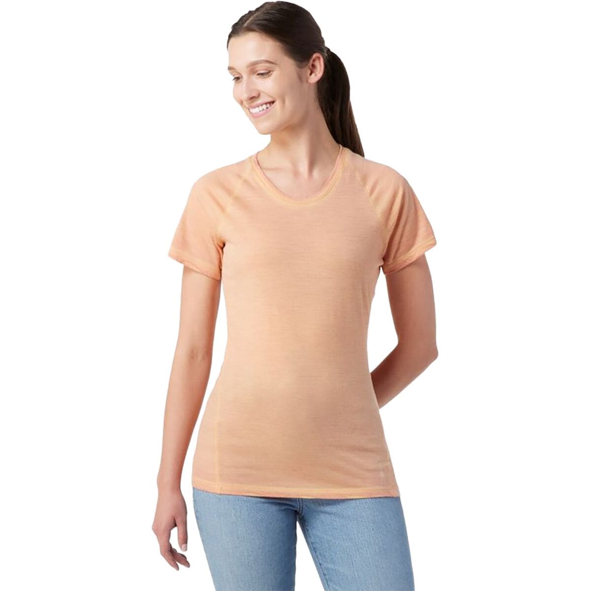 Smartwool Merino Plant-Based Dye Short-Sleeve T-Shirt - Women's Summer Sound Cherry Mango Wash