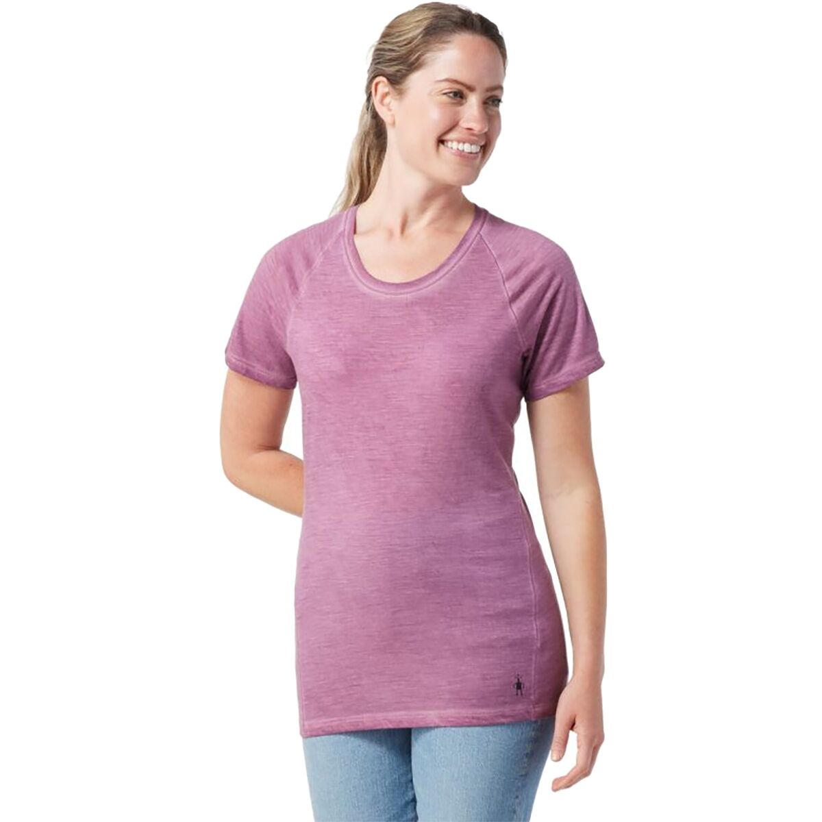 Smartwool Merino Plant-Based Dye Short-Sleeve T-Shirt - Women's Summer Sound Purple Wash