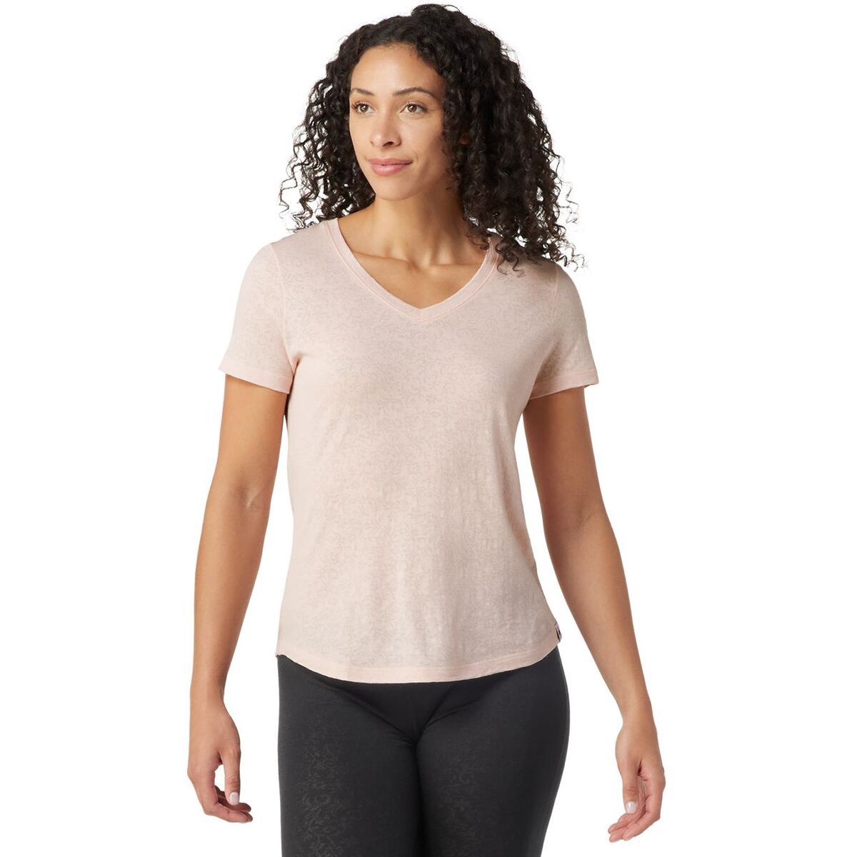Smartwool Merino 150 Lace V-Neck Short-Sleeve Top - Women's Peach Whip, XL