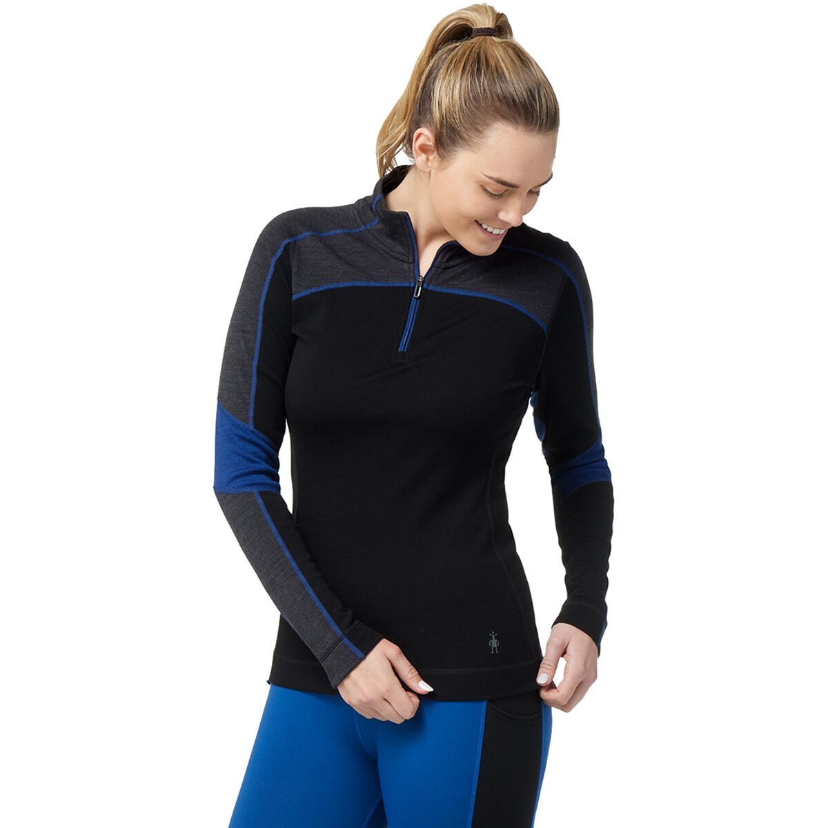 Smartwool Classic Thermal Merino Colorblock 1/4-Zip Top - Women's