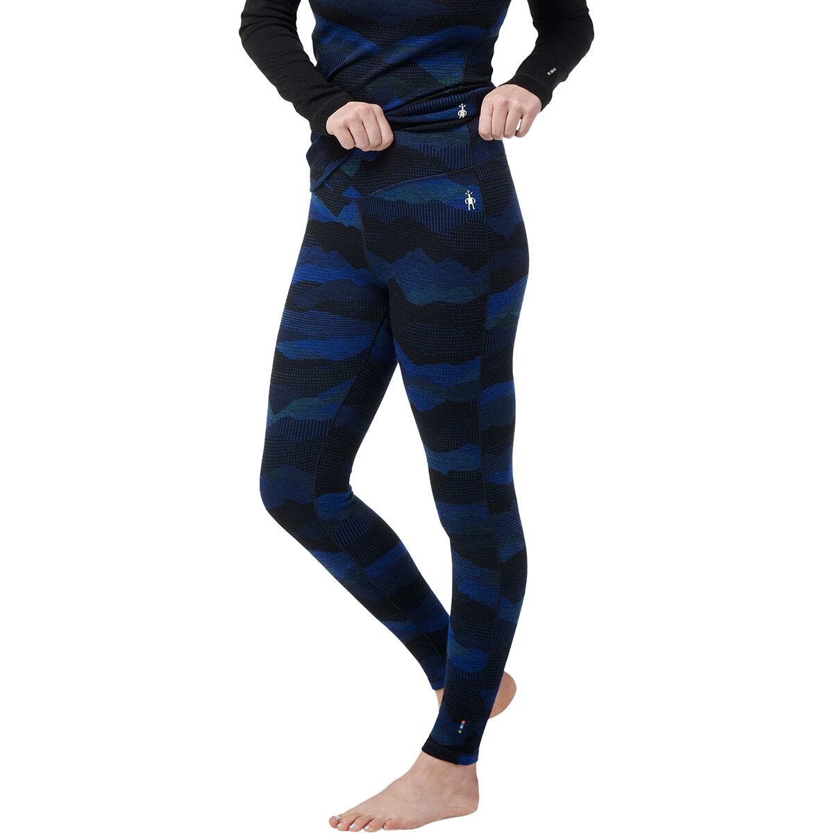 Smartwool Classic Thermal Merino Base Layer Pattern Bottom - Women's Blueberry Hill Mountain Scape