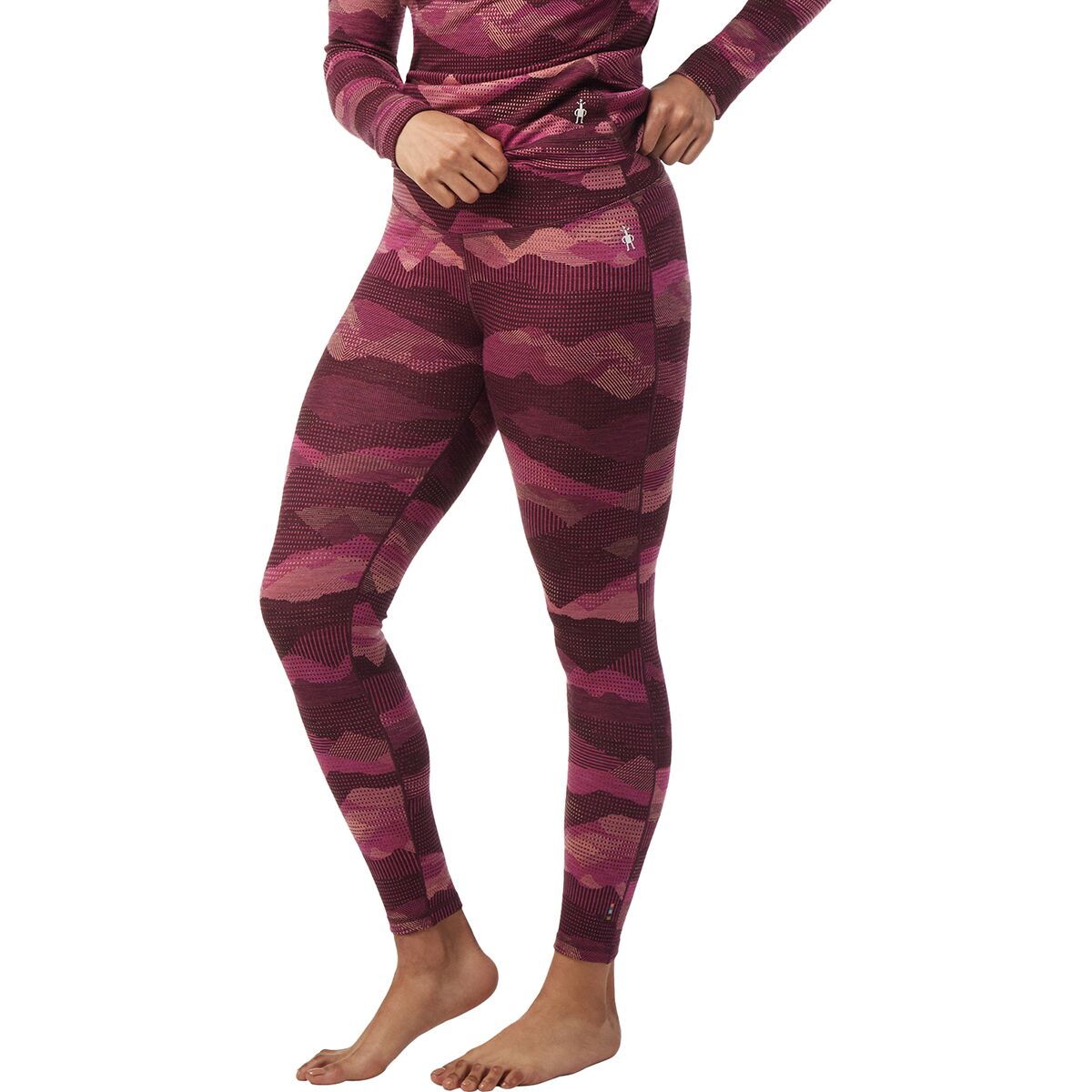 Smartwool Classic Thermal Merino Base Layer Pattern Bottom - Women's Festive Fuchsia Mountain Scape