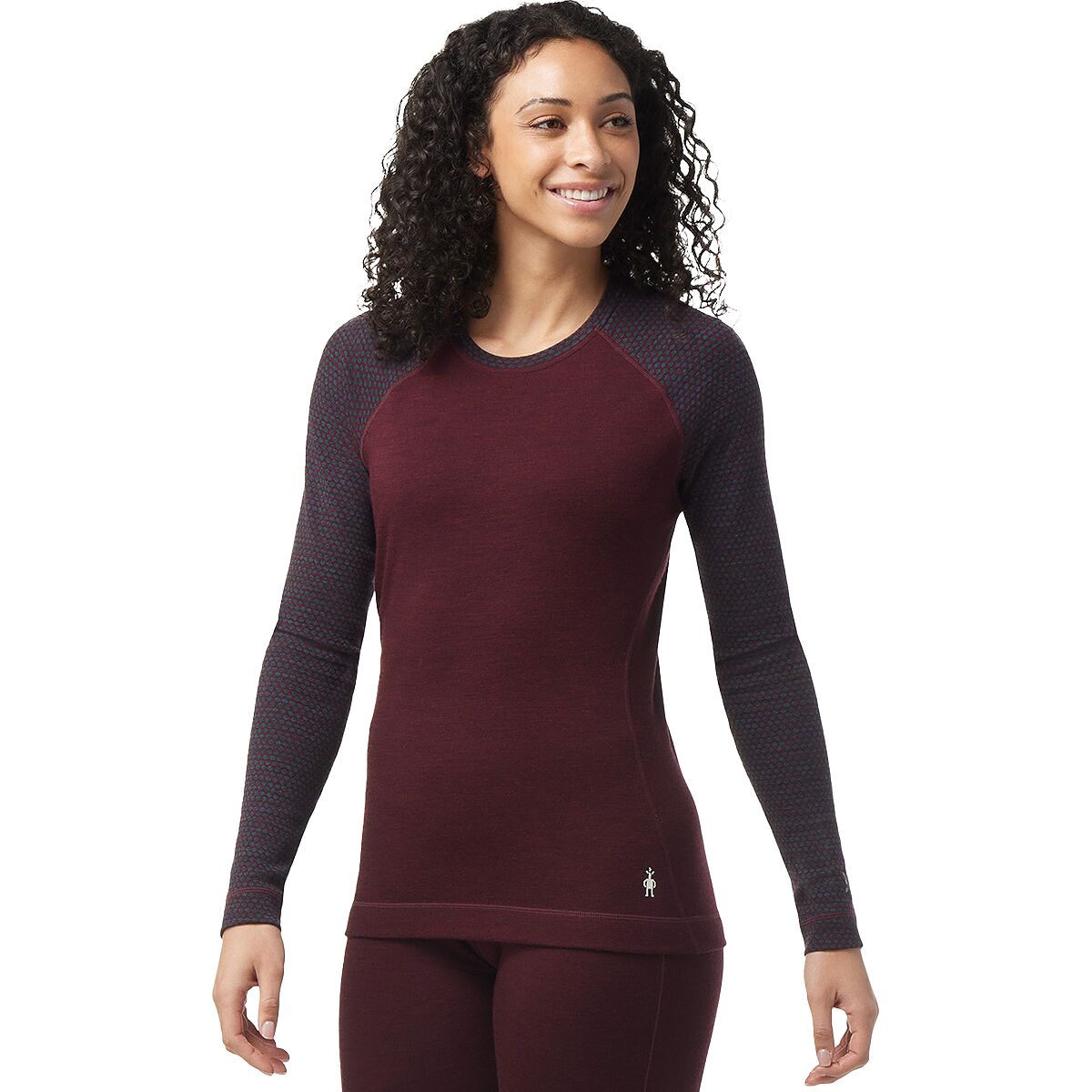 Classic Thermal Merino Base Layer Pattern Crew - Women