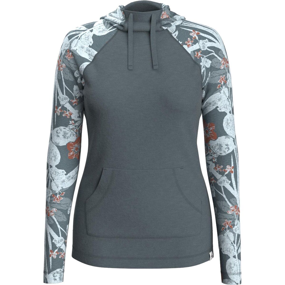 Smartwool Thermal Merino Drape Neck Hoodie - Women's Winter Sky Floral, XS