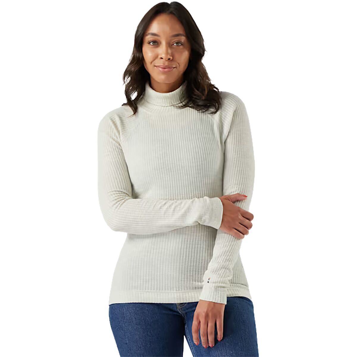 Image of Smartwool Thermal Merino Rib Turtleneck Top - Women's Ash Heather, M