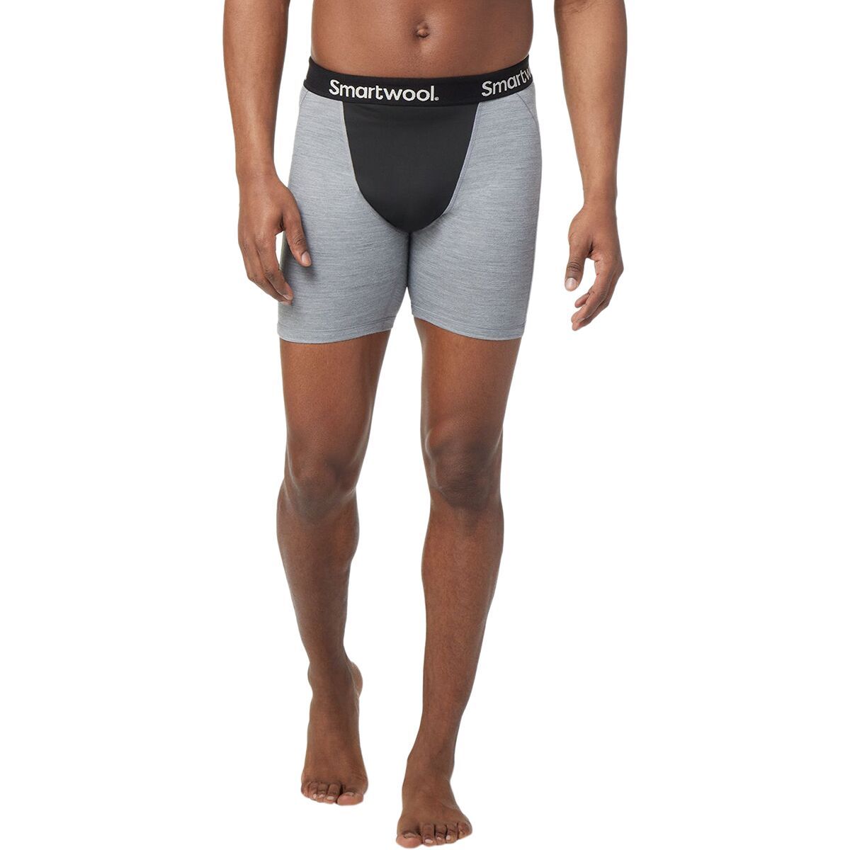 Smartwool Merino Sport Wind Boxer Brief - Men's Light Gray Heather, XL