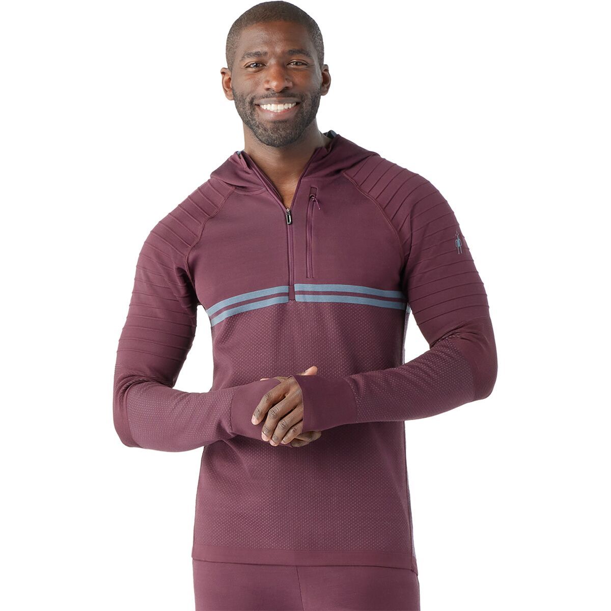 Smartwool Intraknit Merino Tech 1/2-Zip Hoodie - Men's Eggplant, M