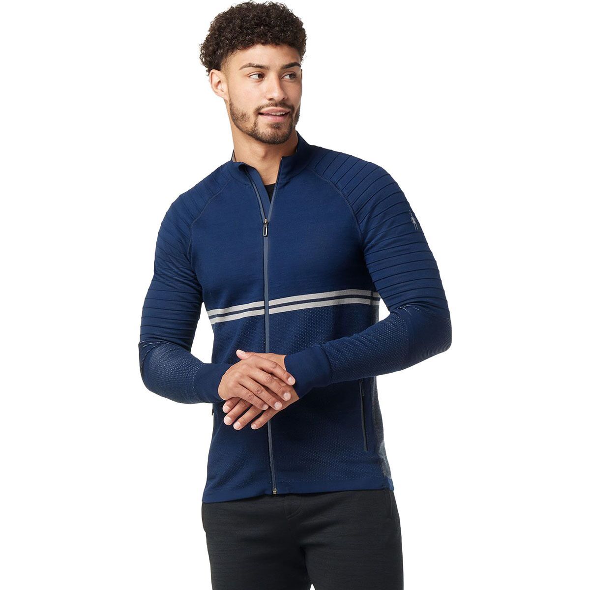 Smartwool Intraknit Merino Tech Full-Zip Top - Men's Deep Navy, XXL
