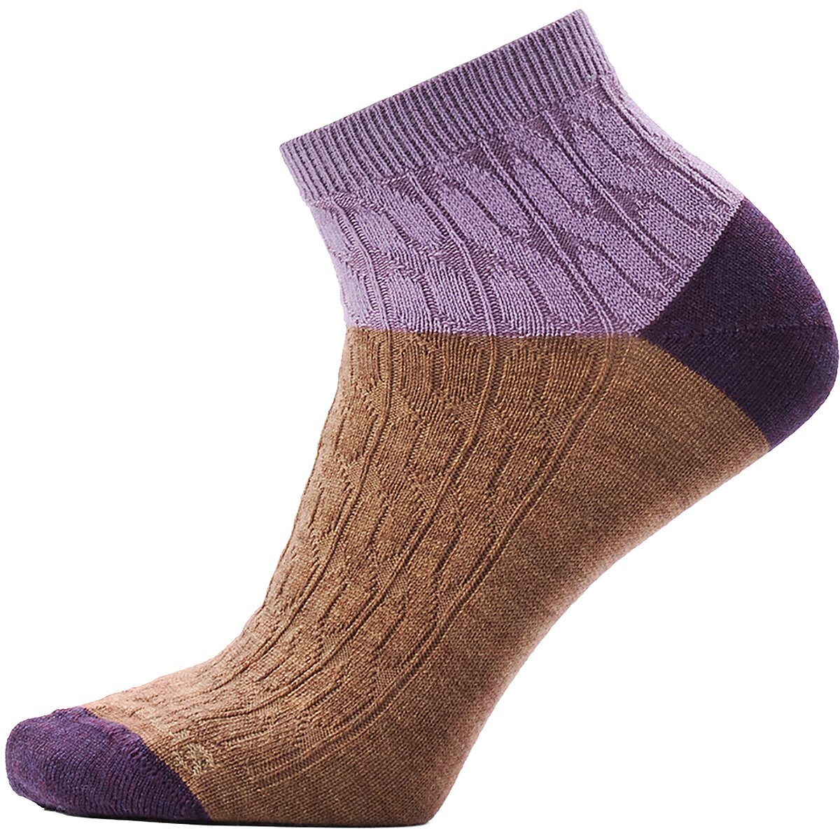 Image of Smartwool Everyday Cable Ankle Boot Sock - Women's Mocha, M