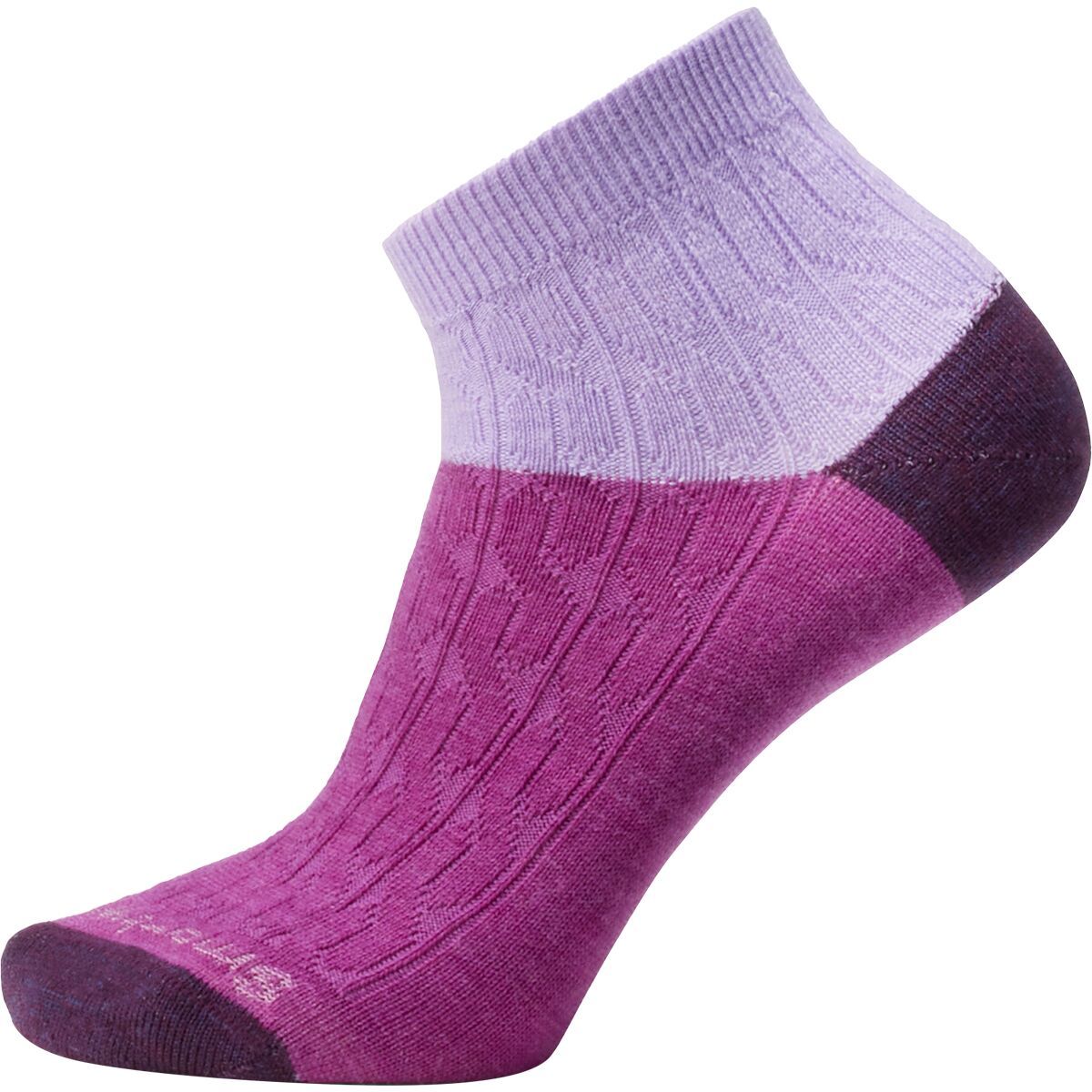 Smartwool Everyday Cable Ankle Boot Sock - Women's Ultra Violet, L