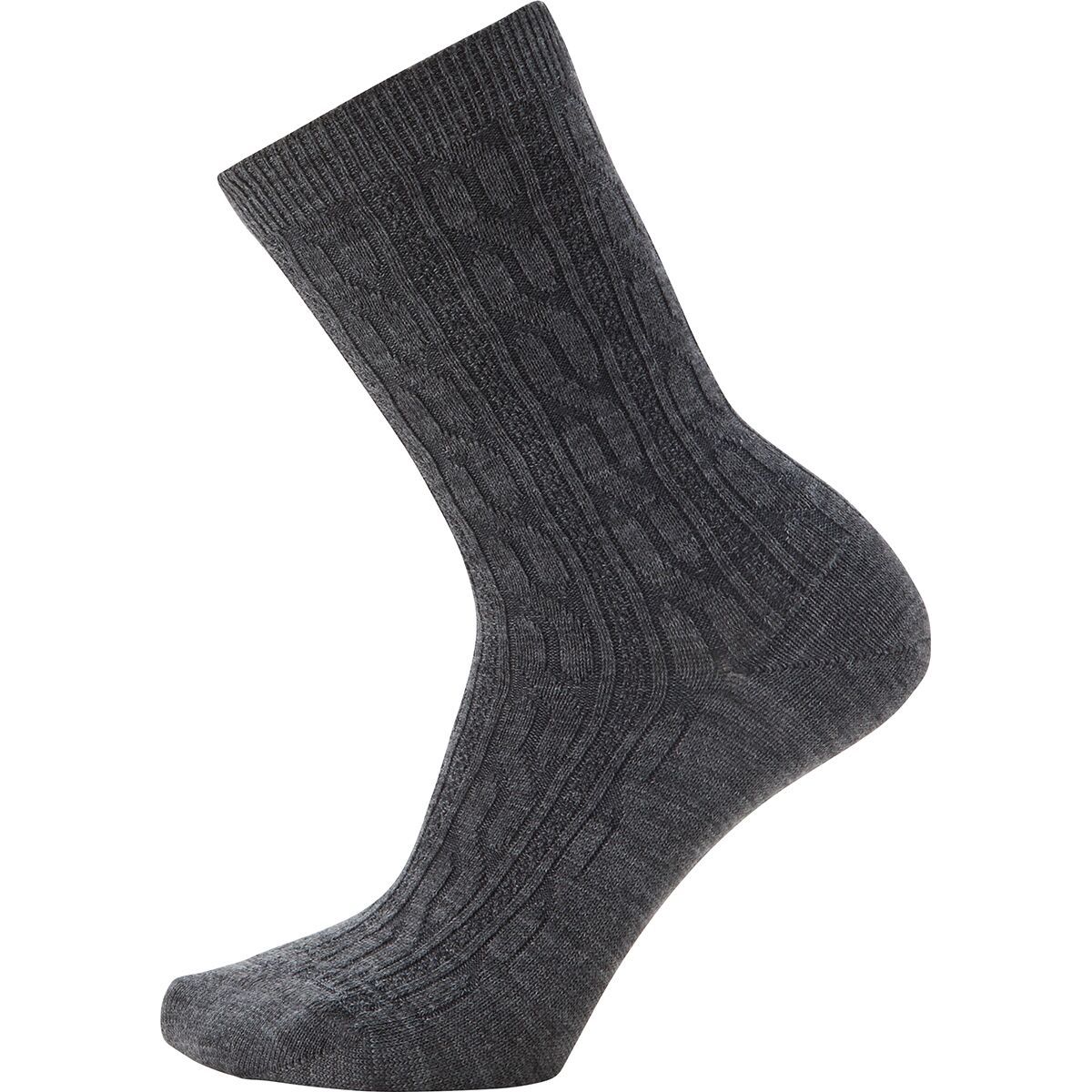 Image of Smartwool Everyday Cable Crew Sock - Women's Medium Gray, M