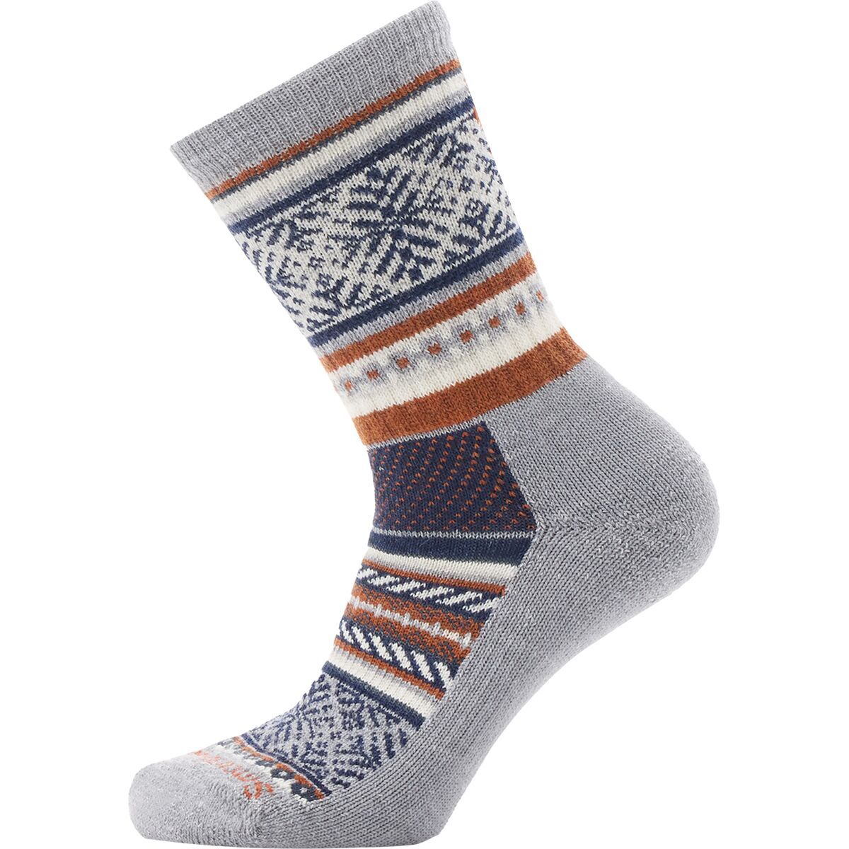 Smartwool Everyday Fair Isle Sweater Crew Sock Light Gray, L