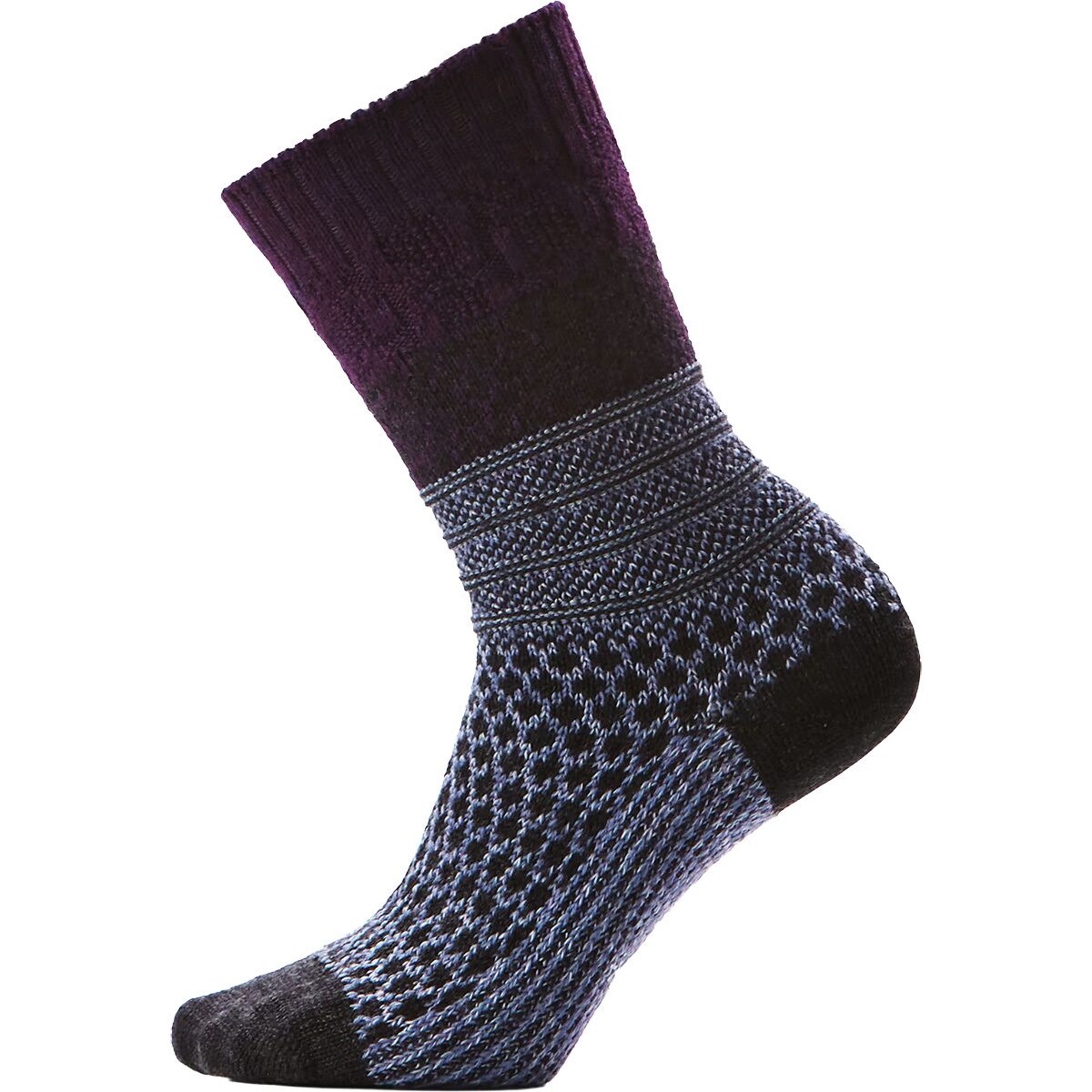 Image of Smartwool Everyday Popcorn Cable Crew Sock - Women's Chalk Violet, S