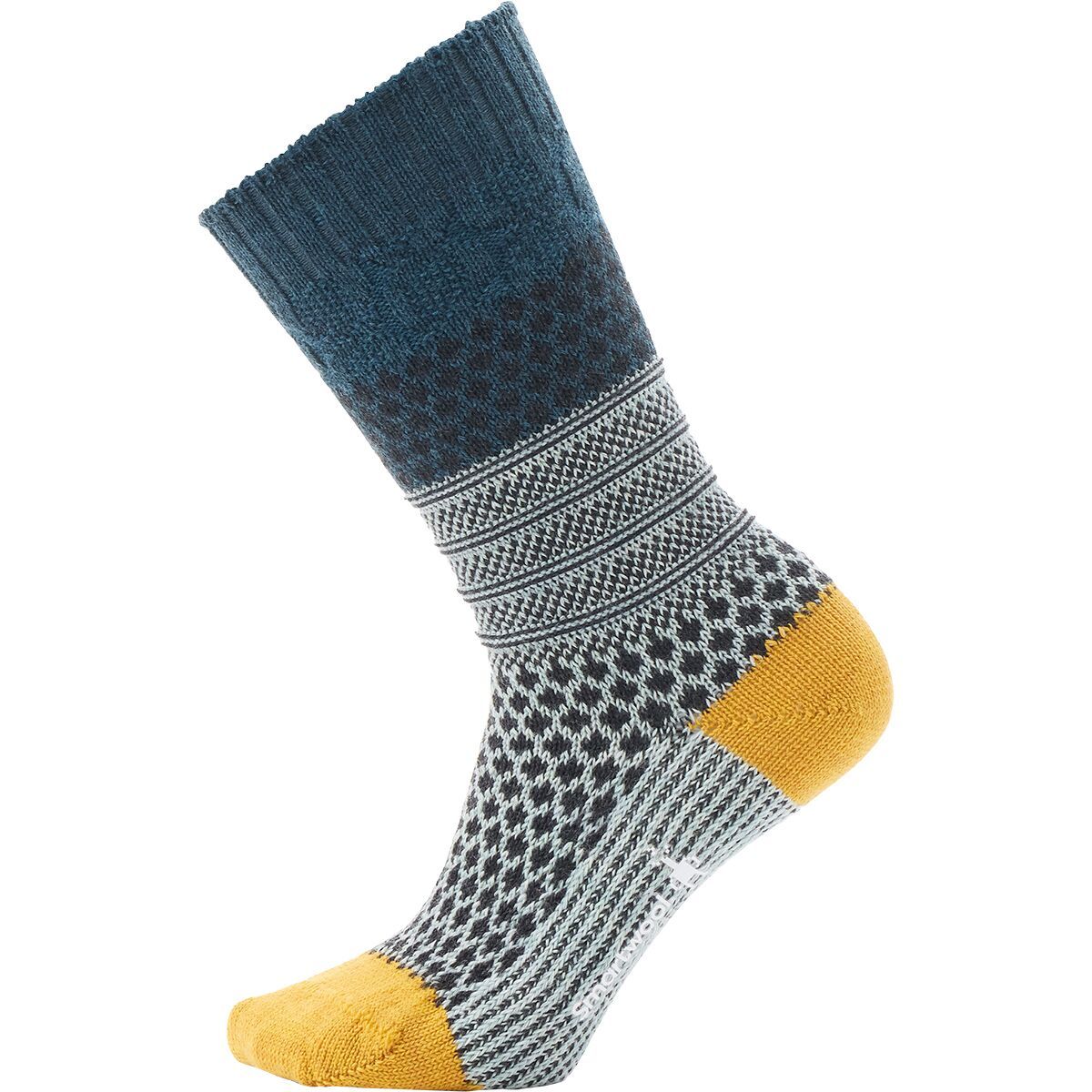 Image of Smartwool Everyday Popcorn Cable Crew Sock - Women's Frosty Green, L