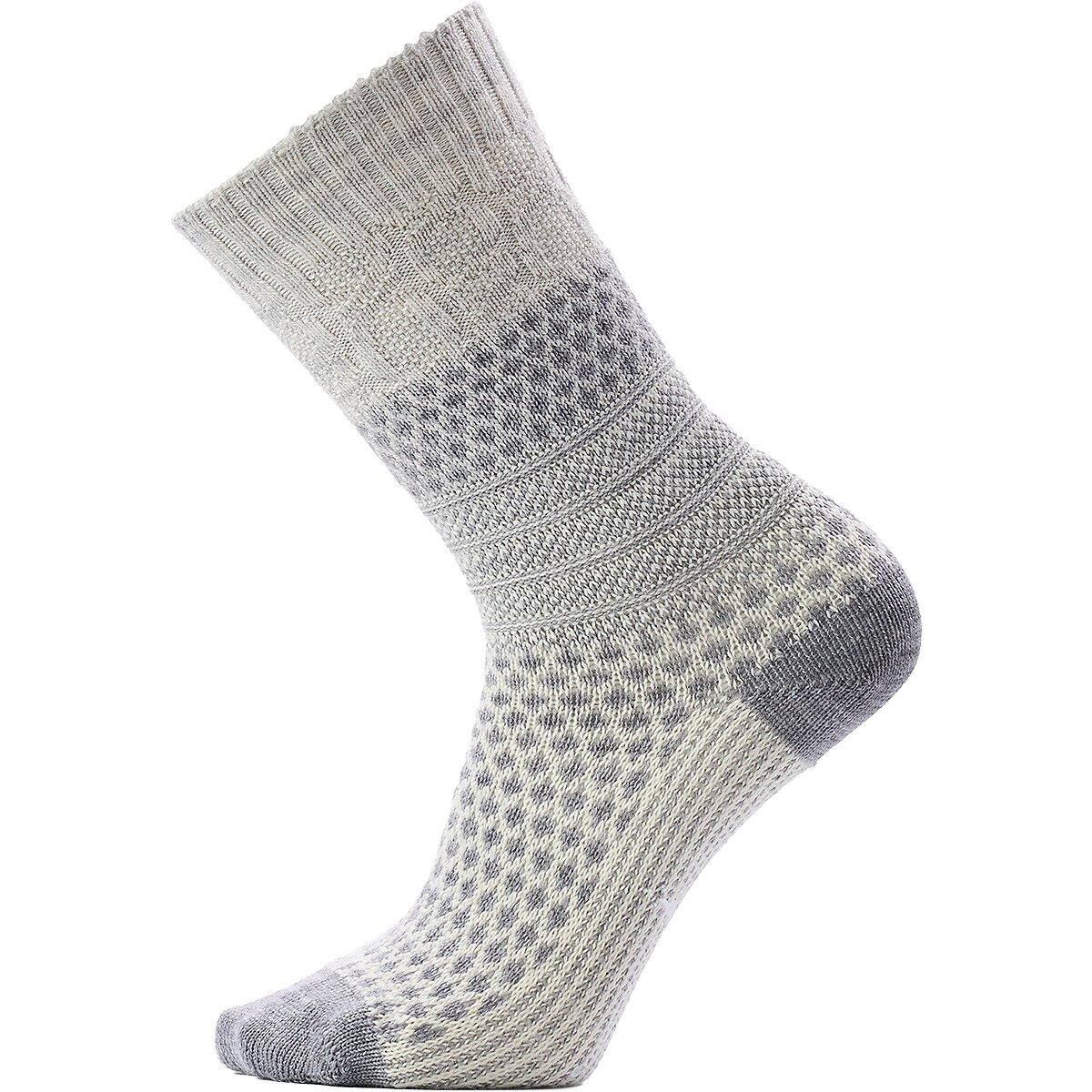 Image of Smartwool Everyday Popcorn Cable Crew Sock - Women's Light Gray, L