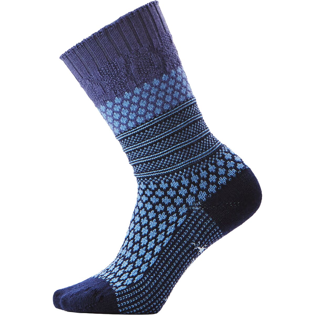 Image of Smartwool Everyday Popcorn Cable Crew Sock - Women's Serene Blue, S