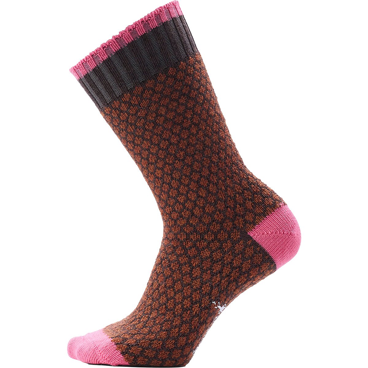 Image of Smartwool Everyday Popcorn Polka Dot Crew Sock - Women's Chestnut, L