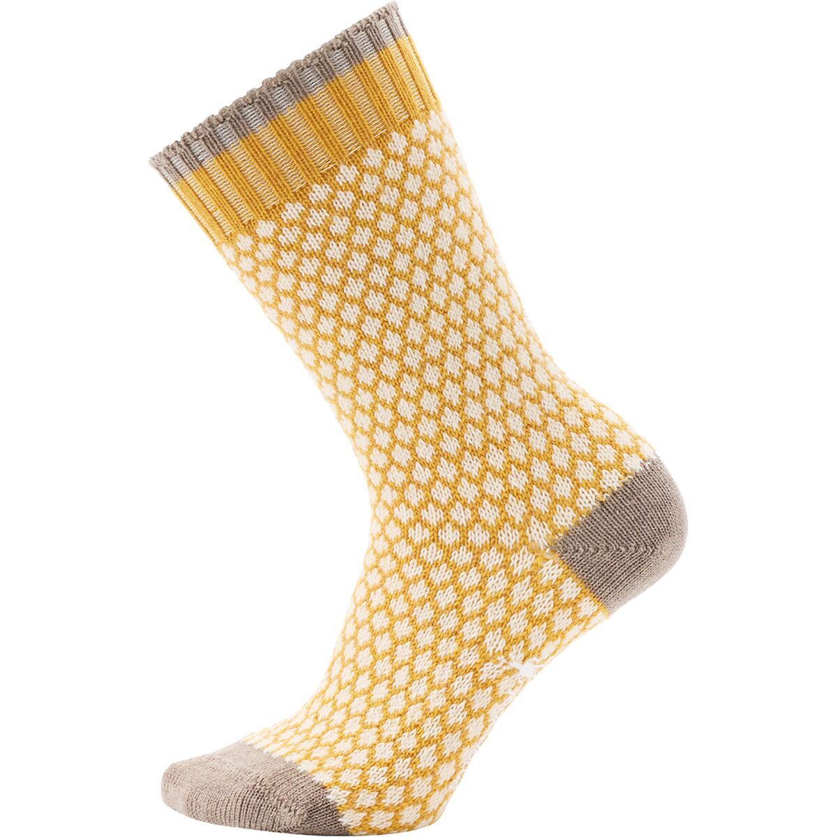 Image of Smartwool Everyday Popcorn Polka Dot Crew Sock - Women's Honey Gold, S