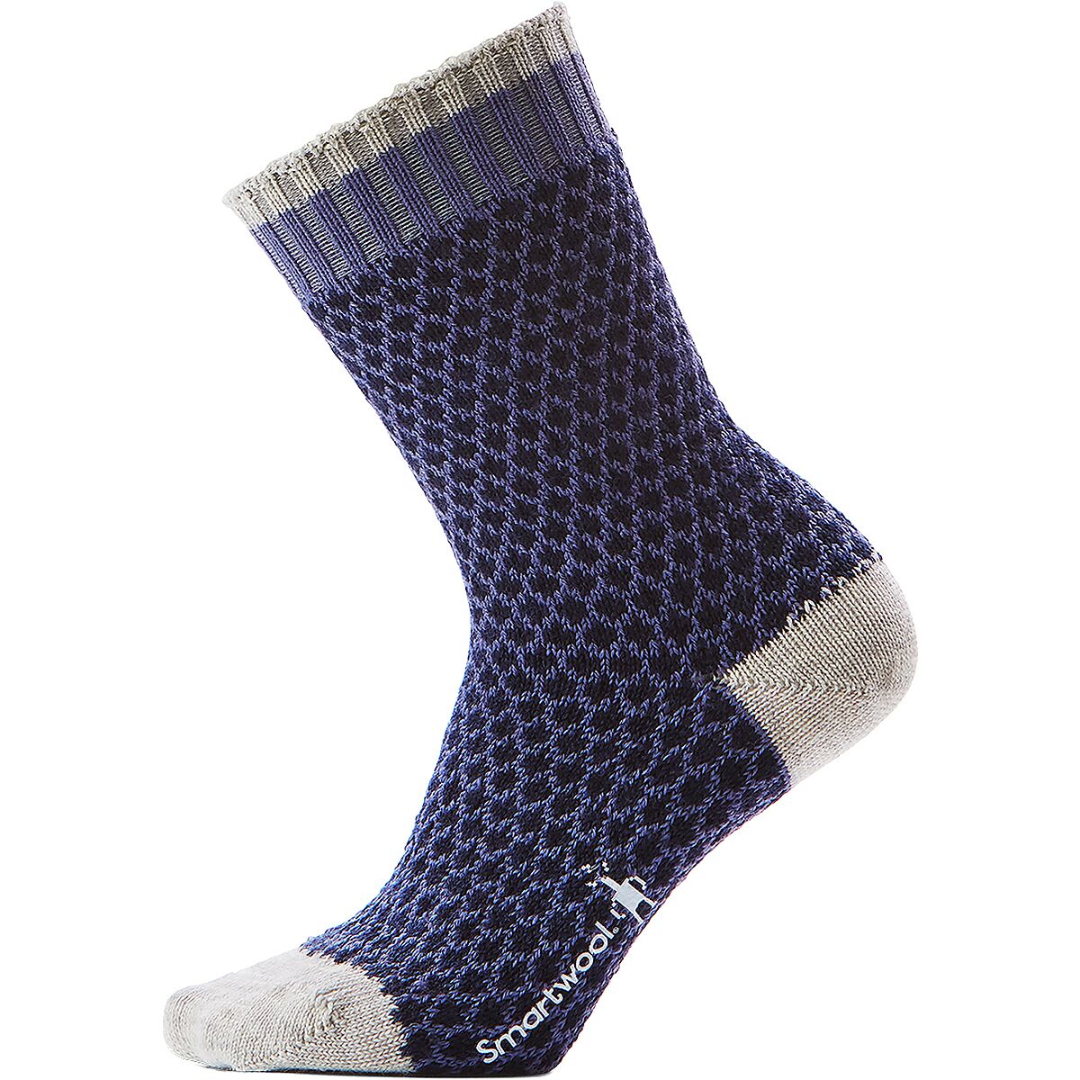 Image of Smartwool Everyday Popcorn Polka Dot Crew Sock - Women's Nightfall Blue, XL
