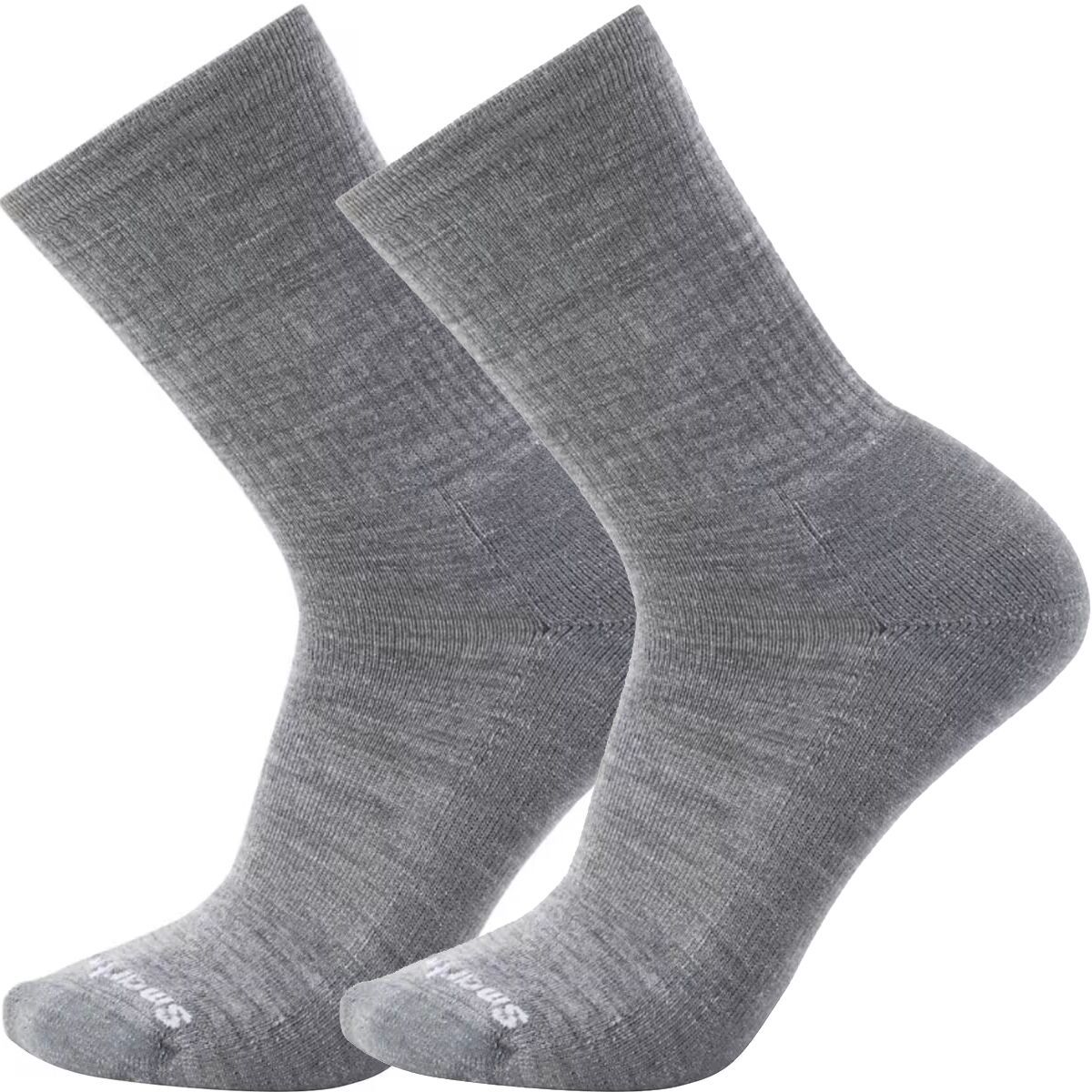Smartwool Everyday Solid Rib Crew Sock - 2-Pack Medium Gray, L