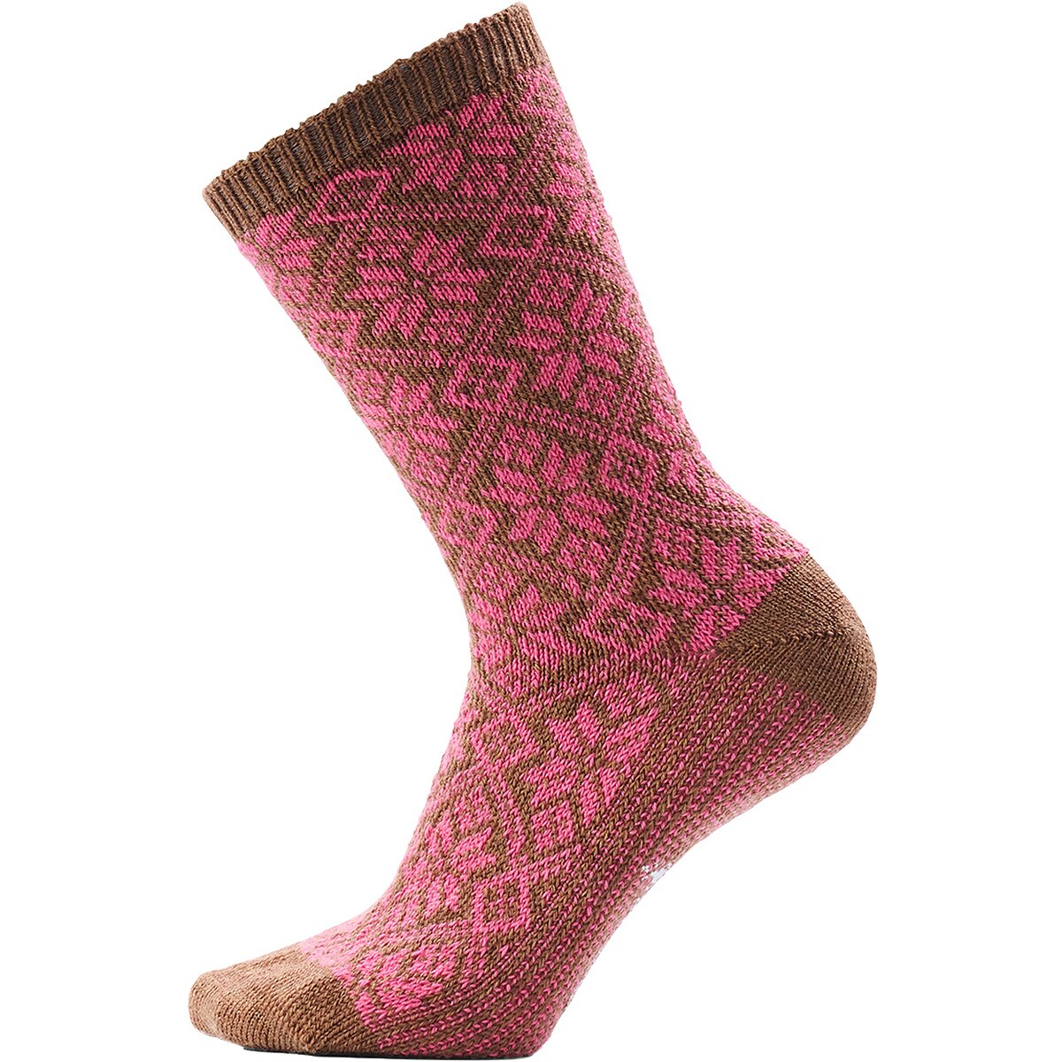 Image of Smartwool Everyday Traditional Snowflake Crew Sock - Women's Garden Pink, M