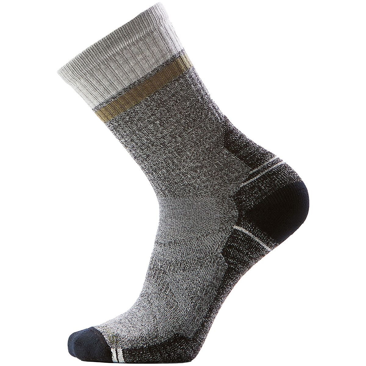Image of Smartwool Hike Light Cushion Winding Trail Crew Sock - Men's Light Gray-Ash, L