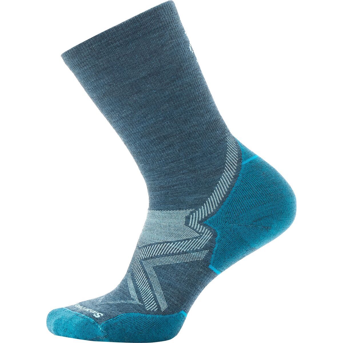 Image of Smartwool Run Cold Weather Targeted Cushion Crew Sock - Women's Light Gray/White, S