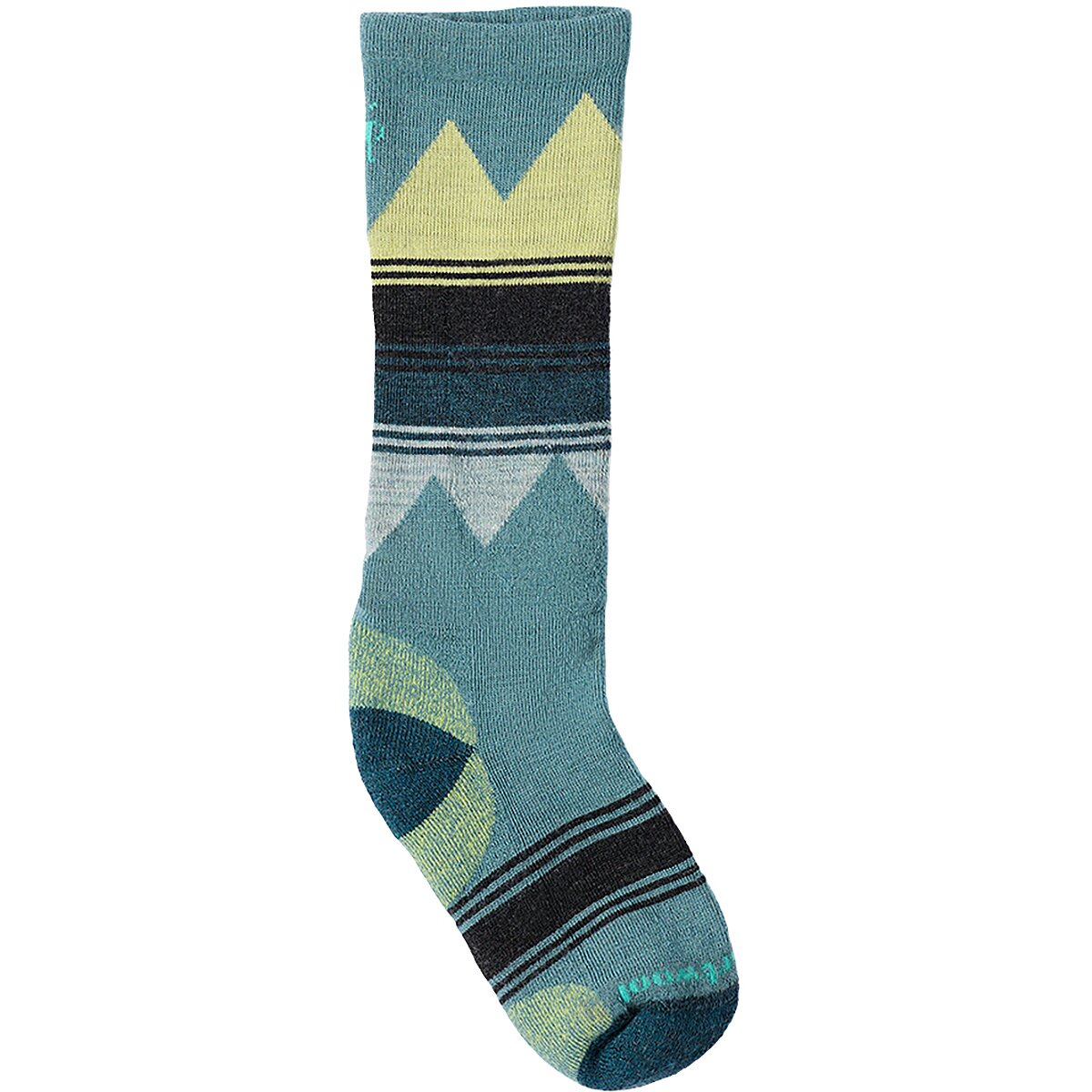 Image of Smartwool Ski Light Cushion OTC Sock - Kids' Dusty Teal, L