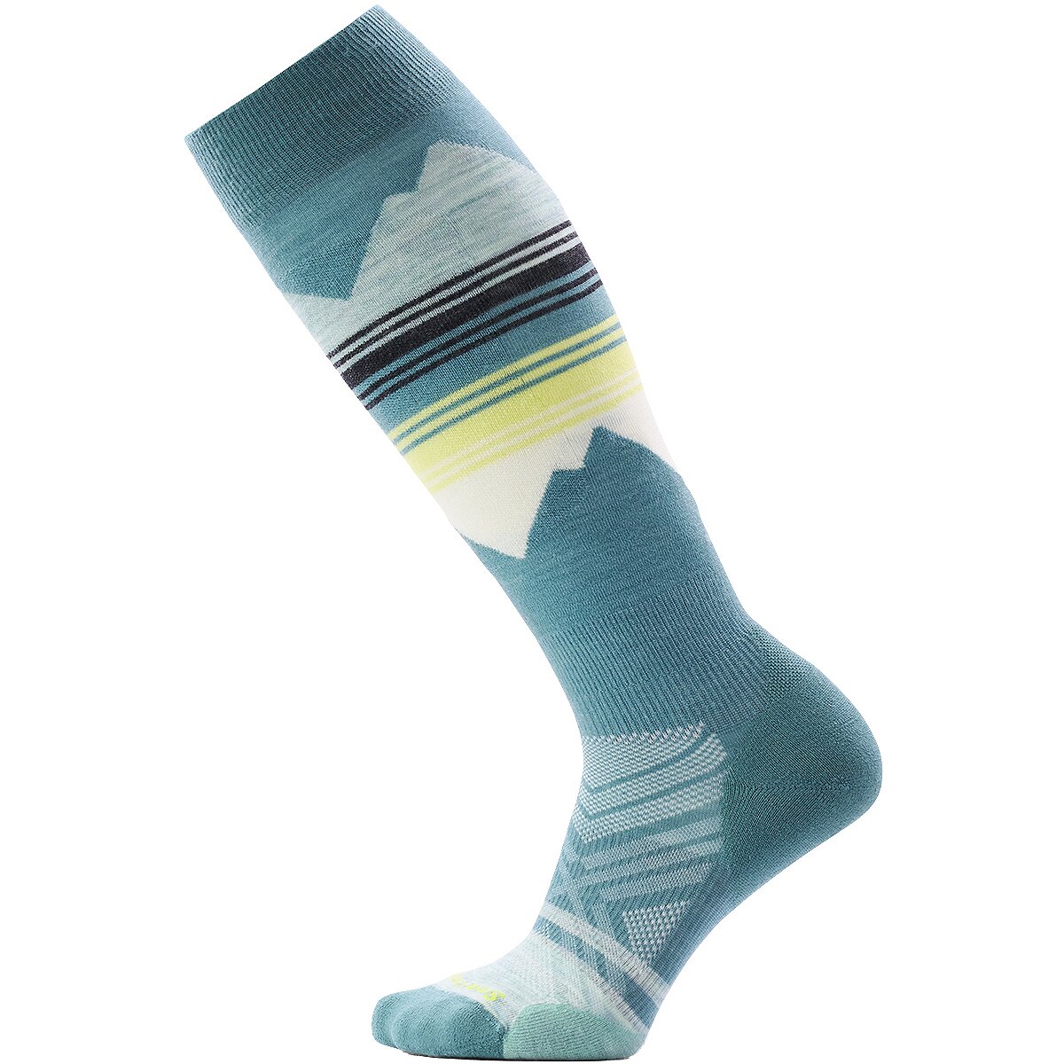 Image of Smartwool Ski Targeted Cushion Pattern OTC Sock - Women's Dusty Teal, S