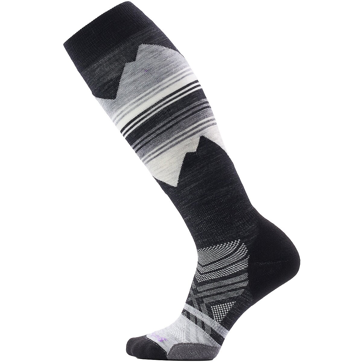 Image of Smartwool Ski Targeted Cushion Pattern OTC Sock - Women's Medium Gray, L