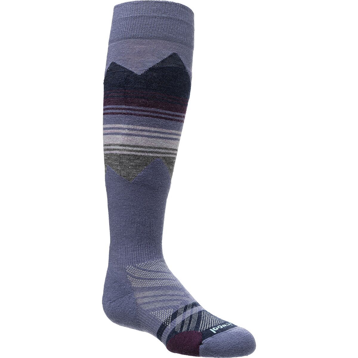 Image of Smartwool Ski Targeted Cushion Pattern OTC Sock - Women's Nightfall Blue, S