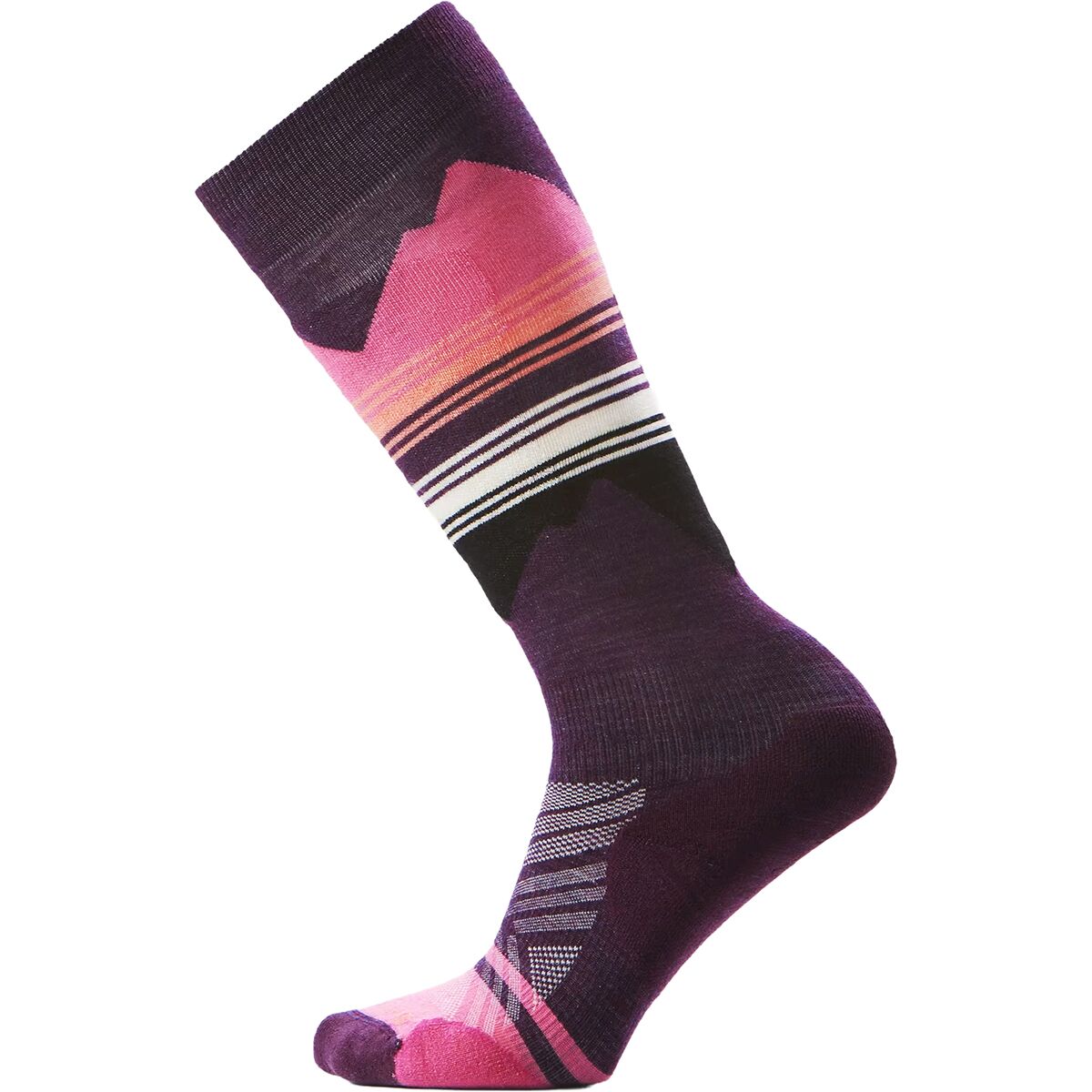 Image of Smartwool Ski Targeted Cushion Pattern OTC Sock - Women's Purple Iris, S