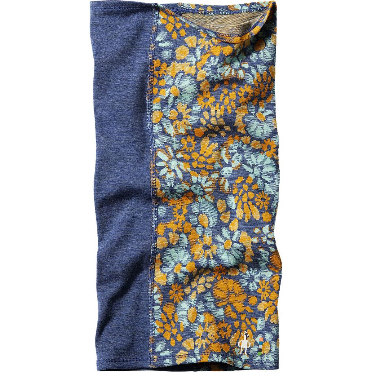 Smartwool Thermal Merino Colorblock Neck Gaiter Nightfall Blue Floral, One Size
