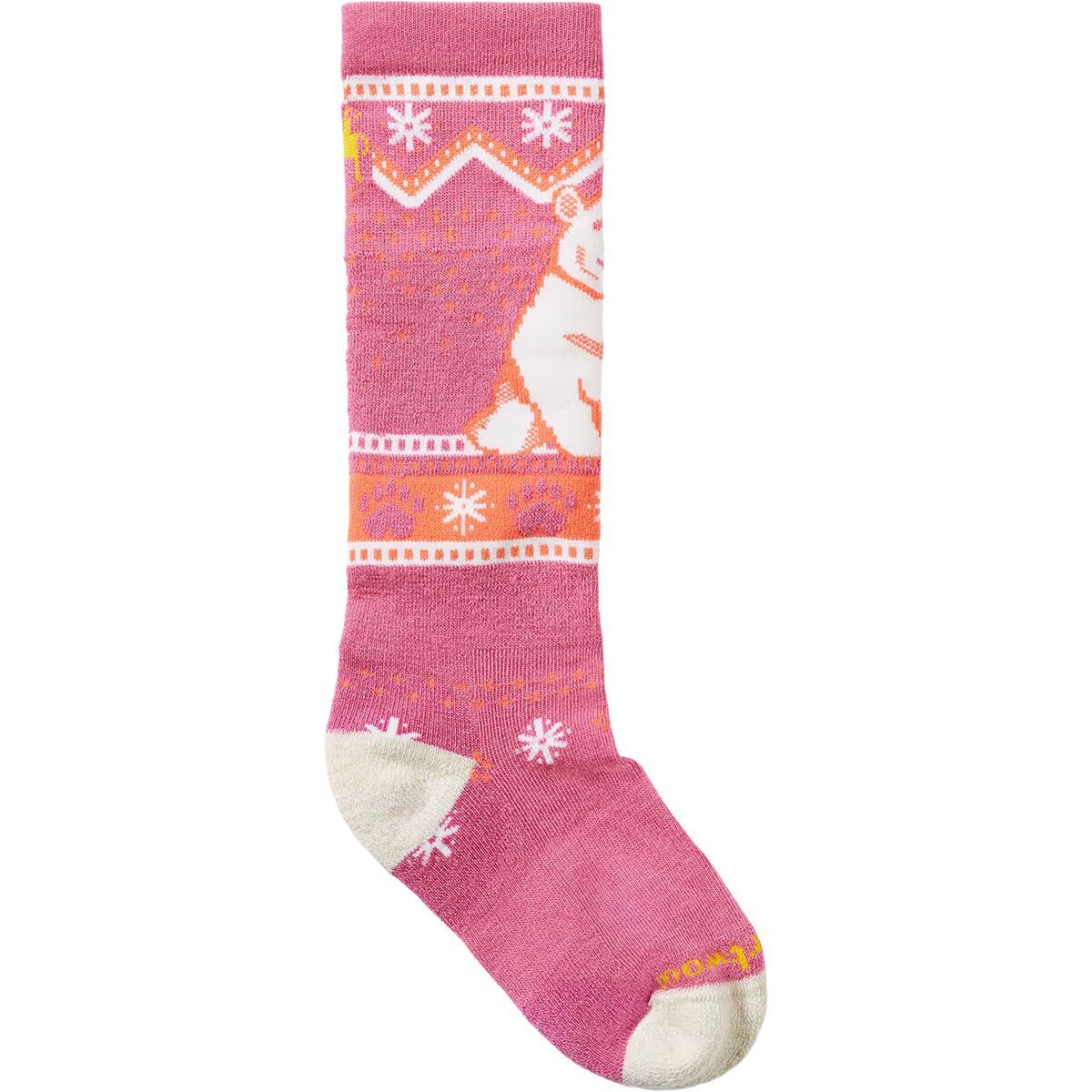 Smartwool Wintersport Full Cushion Polar Bear Pattern OTC Sock - Kids' Garden Pink, S