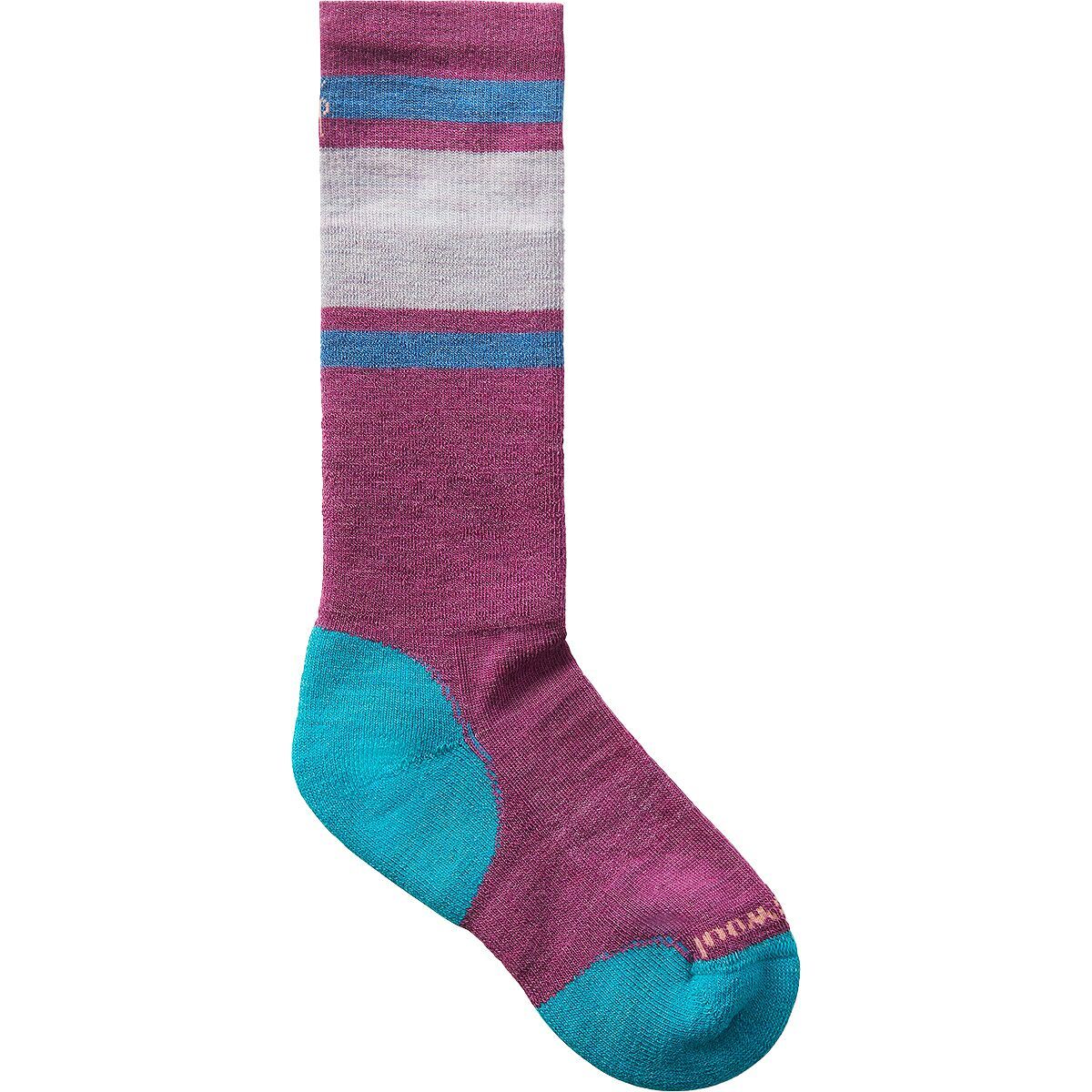 Smartwool Wintersport Full Cushion Stripe OTC Sock - Kids' Meadow Mauve, L
