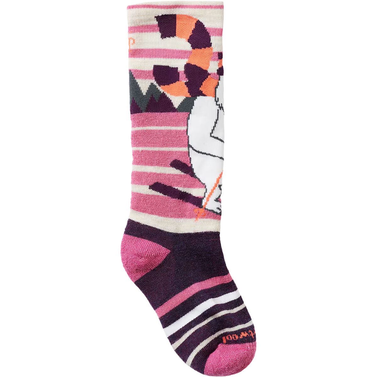 Image of Smartwool Wintersport Full Cushion Yeti Pattern OTC Sock - Kids' Moonbeam, L