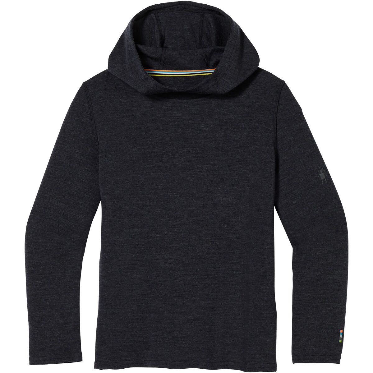 Image of Smartwool Classic Merino Thermal Hooded Top - Kids' Charcoal Heather, S