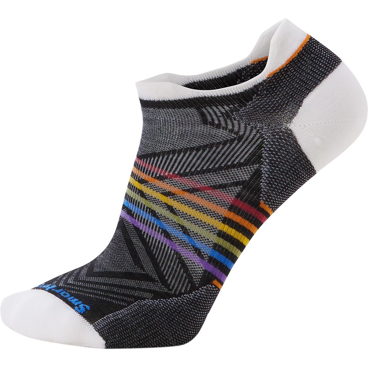 Smartwool Run Zero Cushion Pride Rainbow Low Ankle Socks Black, L