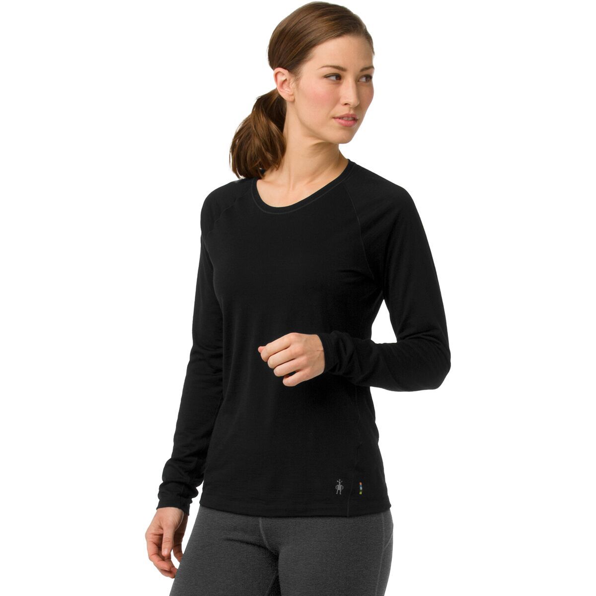Image of Smartwool Classic All-Season Merino Base Layer Long-Sleeve - Women's Black, XL