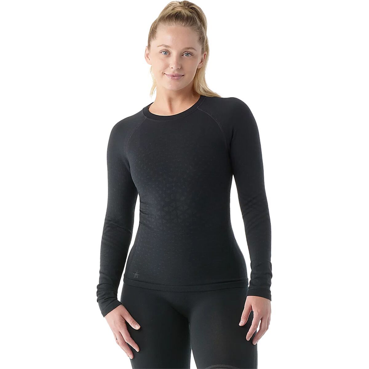 Smartwool Intraknit Active Long-Sleeve Baselayer Top - Women's Black/Charcoal, XS