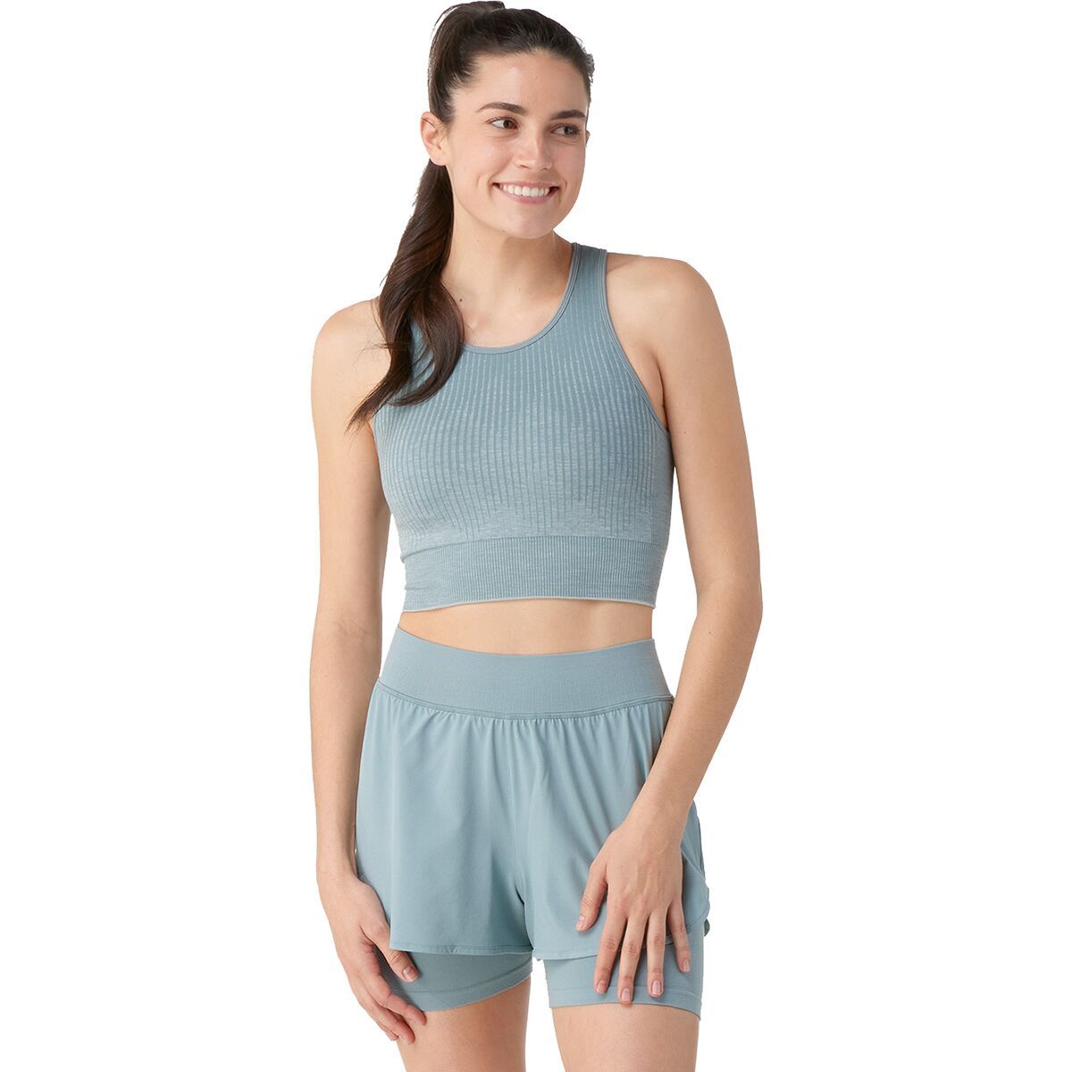 Smartwool Intraknit Crop Bra - Women's Lead, XL