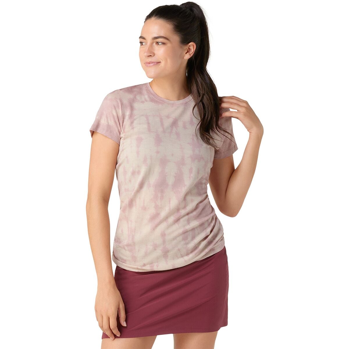 Smartwool Merino Plant-Based Dye Short-Sleeve T-Shirt - Women's Light Copper Tie Dye