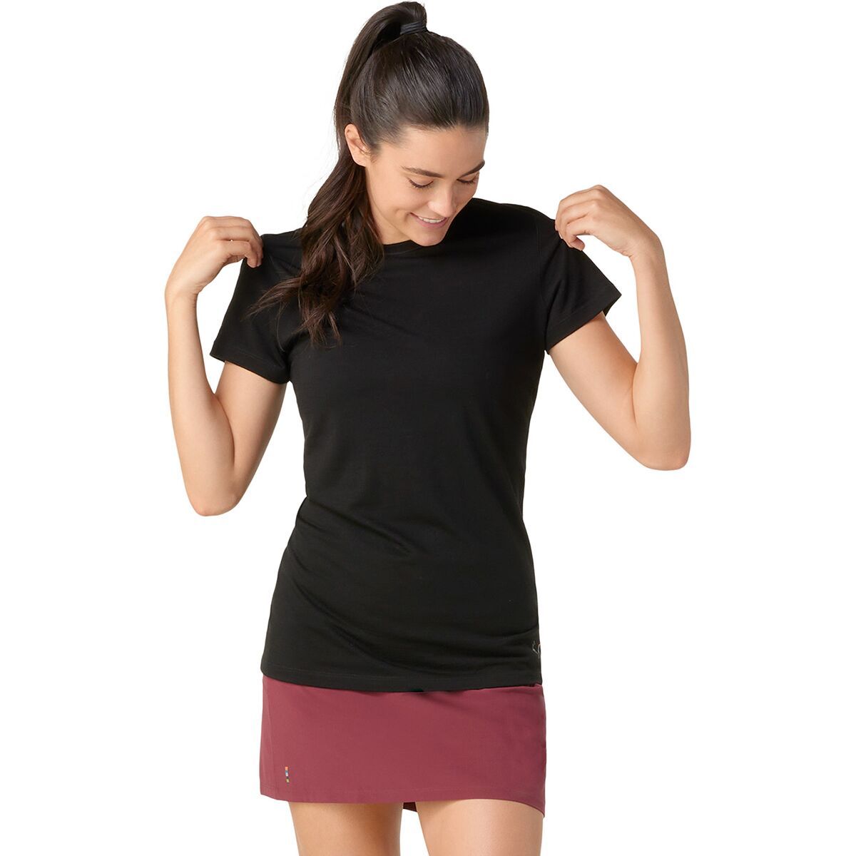 Image of Smartwool Merino Short-Sleeve T-Shirt - Women's Black, L