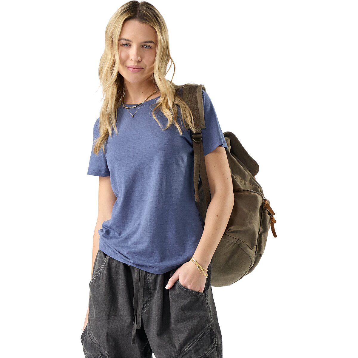 Image of Smartwool Merino Short-Sleeve T-Shirt - Women's Nightfall Blue, XS