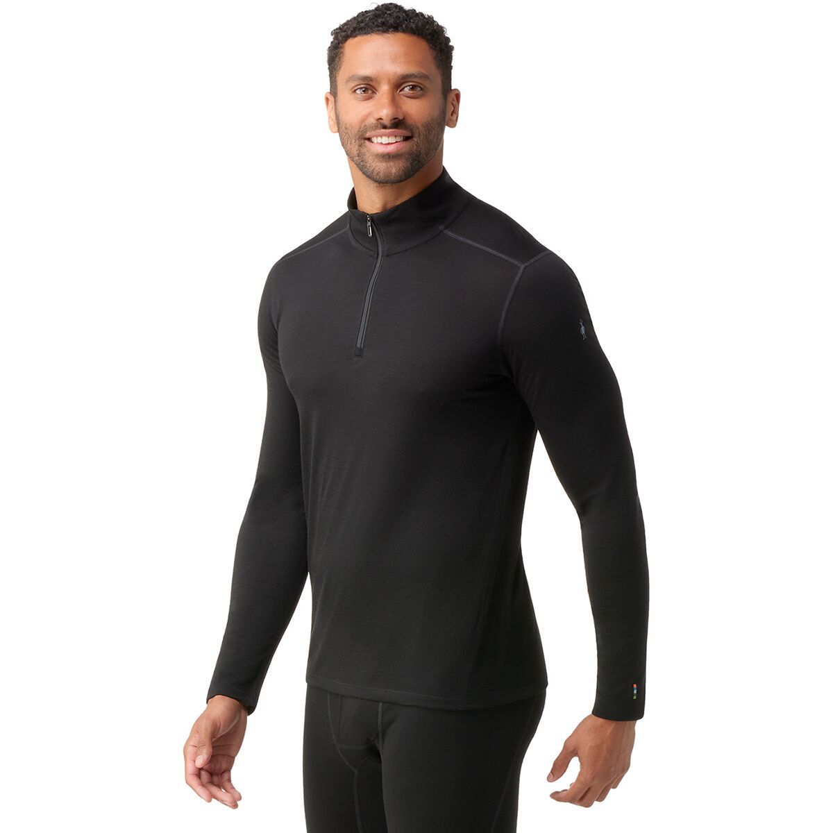 Smartwool Classic All-Season Merino 1/4-Zip Base Layer - Men's Black, M