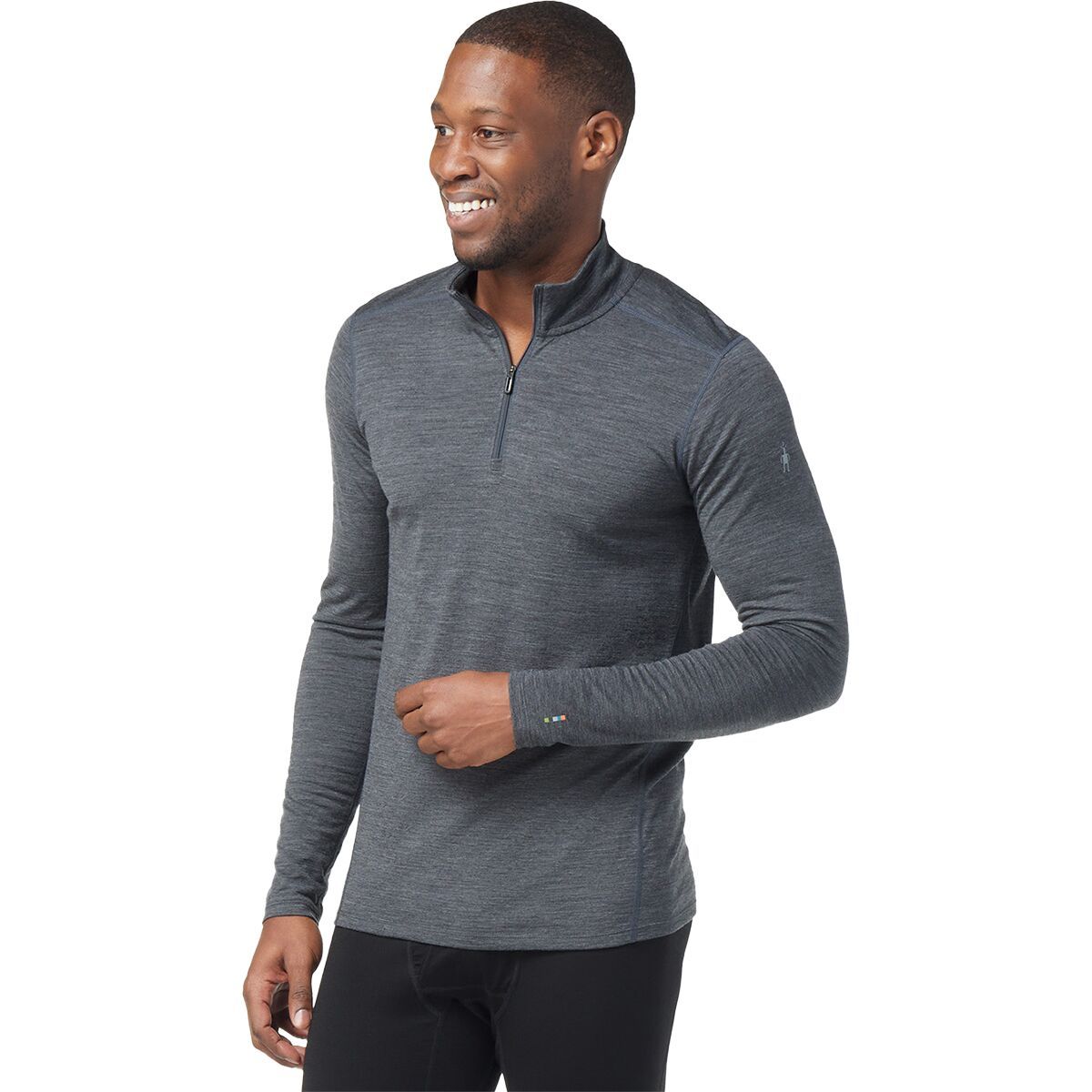 Smartwool Classic All-Season Merino 1/4-Zip Base Layer - Men's Iron Heather, S