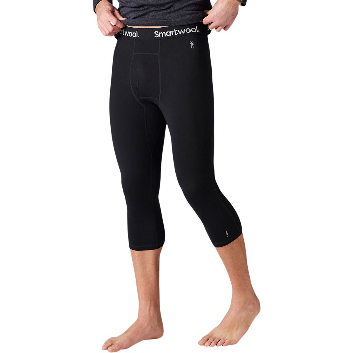 Image of Smartwool Classic All-Season Merino Base Layer 3/4 Bottom - Men's Black, S